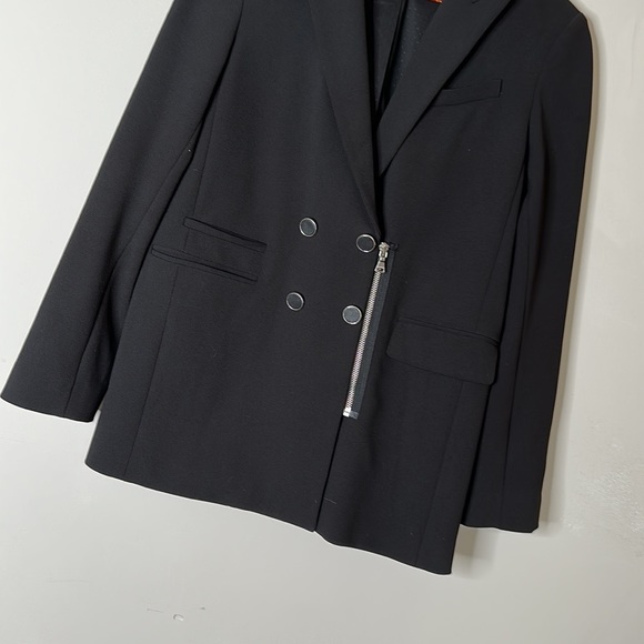 EXPRESS Black Double Breasted Women’s Zip jacket Blazer size Medium - Picture 2 of 4